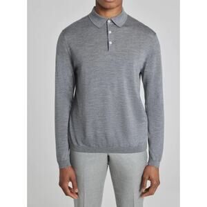 Jack Victor Redfern Wool, Silk and Cashmere Long Sleeve Polo Size Large 2202
